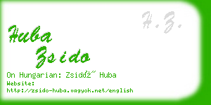 huba zsido business card